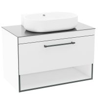 IMPRESE Тумба с умывальником подвесная BLACK EDGE (f32119W)